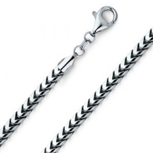 Men White Gold Solid Franco Bracelet