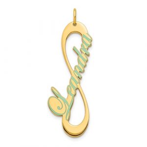 Epoxied Large Infinity Name Charm
