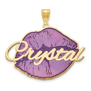 Epoxied Lip Name Charm