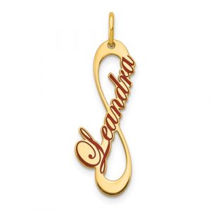 Epoxied Small Infinity Name Charm