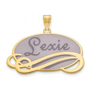 Epoxied Swoosh Name Charm