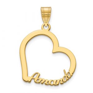 Heart Name Charm