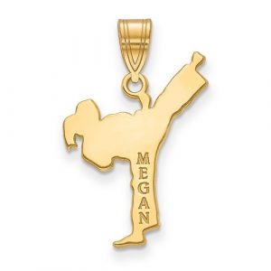 Laser Polished Name Karate Charm