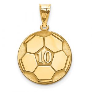 Laser Soccer Number And Name Pendant