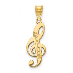Music Note Name Charm