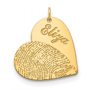 Name And Fingerprint Heart