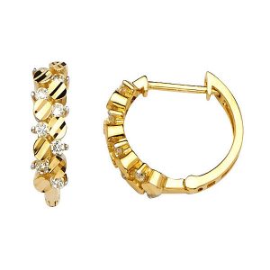 CZ Huggies Earrings - ER1107