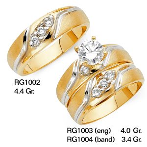 CZ Wedding Trio Sets - RG1002