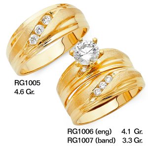CZ Wedding Trio Sets - RG1005