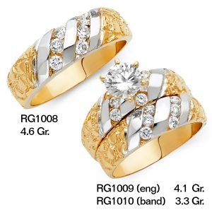 CZ Wedding Trio Sets - RG1008