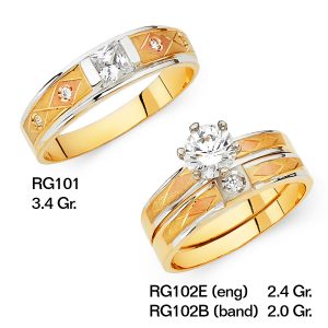 CZ Wedding Trio Sets - RG101