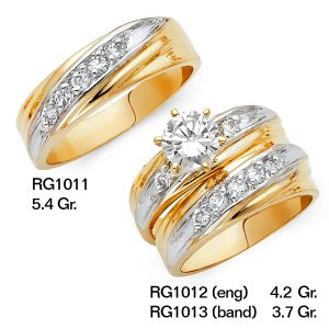 CZ Wedding Trio Sets - RG1011