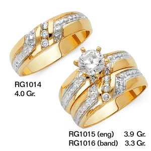 CZ Wedding Trio Sets - RG1014
