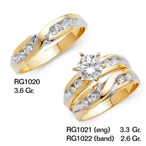CZ Wedding Trio Sets - RG1020