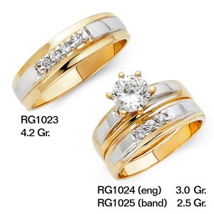 CZ Wedding Trio Sets - RG1023