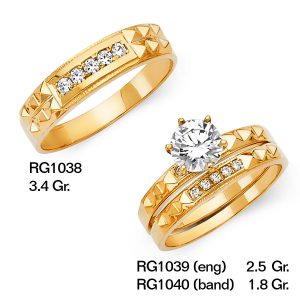 CZ Wedding Trio Sets - RG1038
