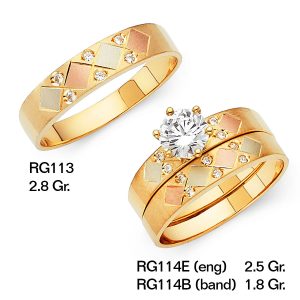 CZ Wedding Trio Sets - RG113