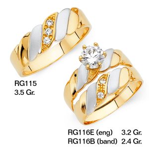 CZ Wedding Trio Sets - RG115