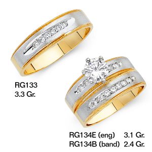 CZ Wedding Trio Sets - RG133