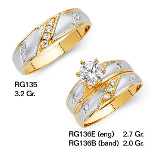 CZ Wedding Trio Sets - RG135