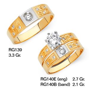 CZ Wedding Trio Sets - RG139