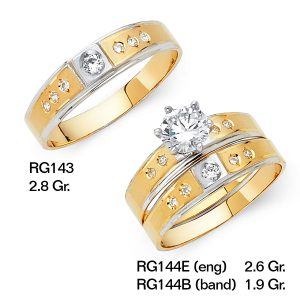 CZ Wedding Trio Sets - RG143