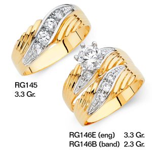 CZ Wedding Trio Sets - RG145