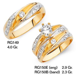 CZ Wedding Trio Sets - RG149