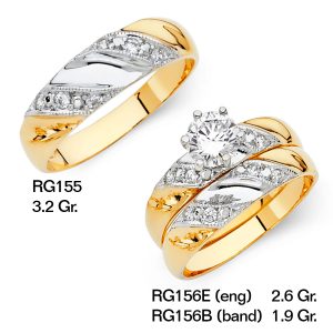 CZ Wedding Trio Sets - RG155