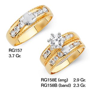 CZ Wedding Trio Sets - RG157