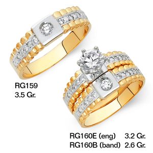 CZ Wedding Trio Sets - RG159
