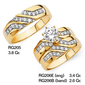 CZ Wedding Trio Sets - RG205
