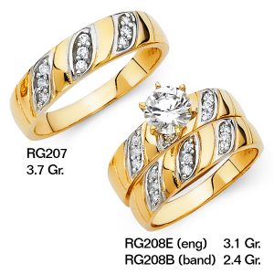 CZ Wedding Trio Sets - RG207