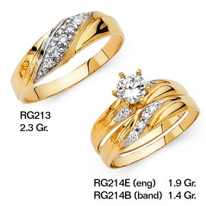 CZ Wedding Trio Sets - RG213