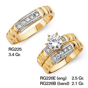 CZ Wedding Trio Sets - RG225