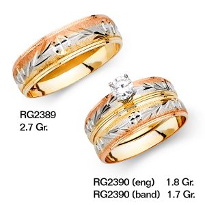 CZ Wedding Trio Sets - RG2389