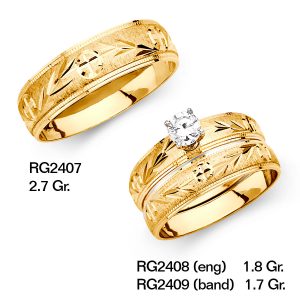 CZ Wedding Trio Sets - RG2407