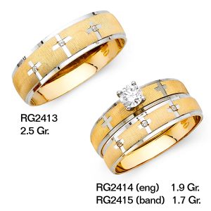 CZ Wedding Trio Sets - RG2413