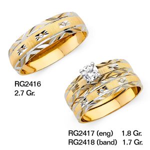 CZ Wedding Trio Sets - RG2416