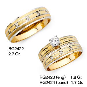 CZ Wedding Trio Sets - RG2422