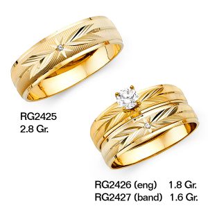 CZ Wedding Trio Sets - RG2425
