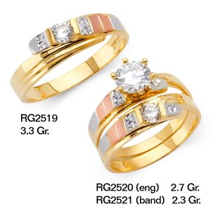 CZ Wedding Trio Sets - RG2519