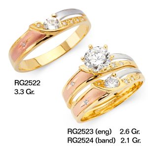 CZ Wedding Trio Sets - RG2522