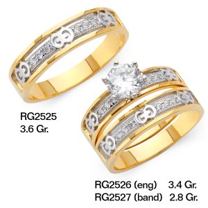 CZ Wedding Trio Sets - RG2525