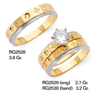 CZ Wedding Trio Sets - RG2528