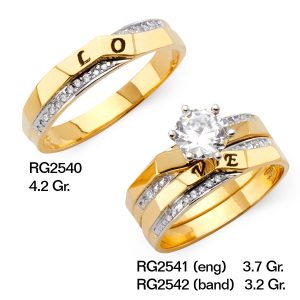 CZ Wedding Trio Sets - RG2540