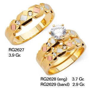 CZ Wedding Trio Sets - RG2627