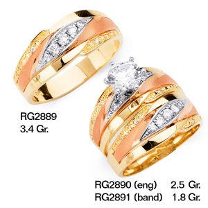 CZ Wedding Trio Sets - RG2889