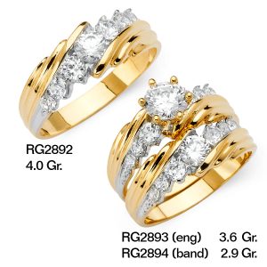 CZ Wedding Trio Sets - RG2892