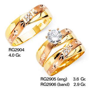 CZ Wedding Trio Sets - RG2904